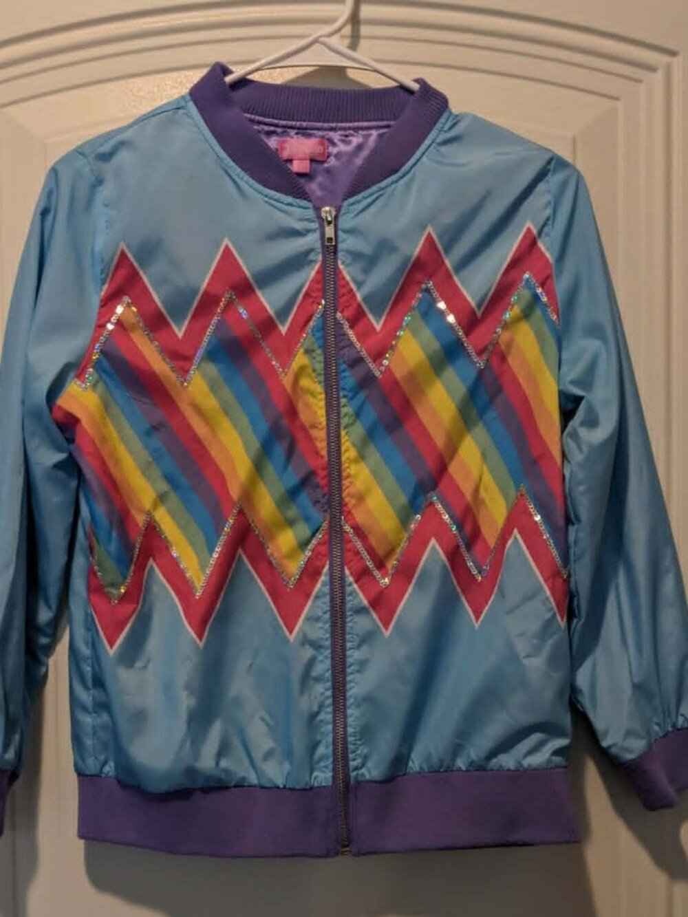 Nickelodeon JoJo Siwa Rainbow Bomber Jacket - size XL (14/16) - VGUC